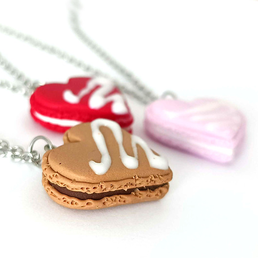 naszyjniki - inne Naszyjnik  Serduszko Makaronik