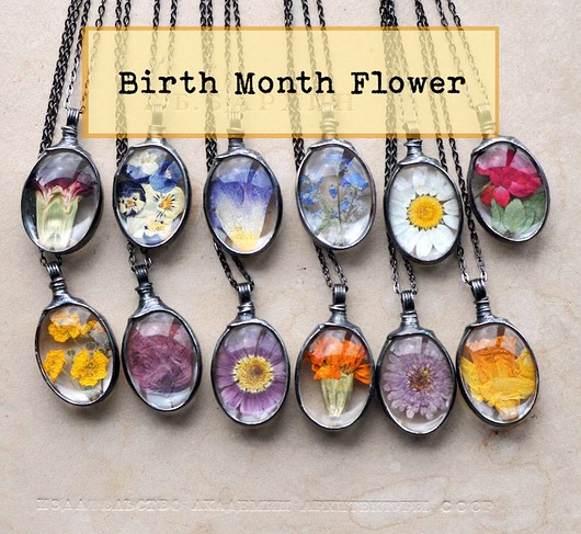 wisiory Wisiorek - kwiaty urodzeniowe