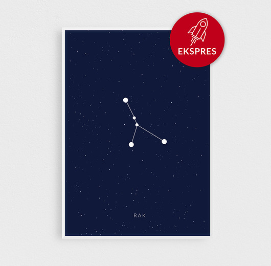 Plakat EKSPRES - Rak - znak zodiaku - granat PLAKATY GEOMETRYCZNE