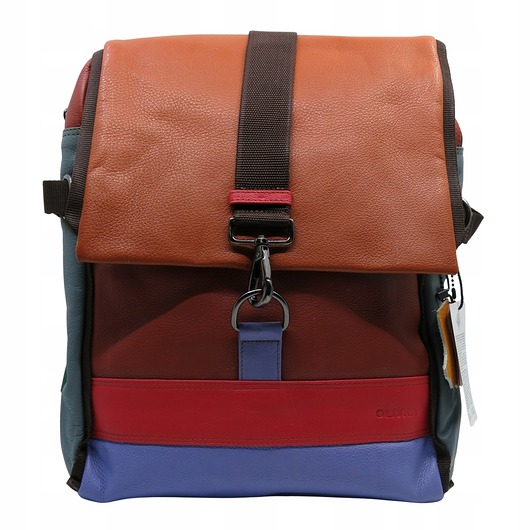 plecaki Plecak skórzany pojemny stylowy miejski mieści A4 kolorowy wygodny OLIVKA