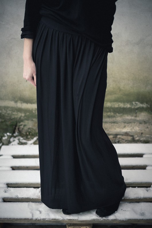 Spódnica maxi czarna BIO  patkas