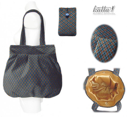 torba + etui  Aksamitna kratownica torby katta