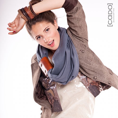 Dzianinowy Komin Szal Etola Pareo Tuba - Grafit CADOaccessories
