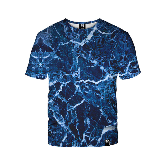 t-shirt damskie Damski T-shirt DR.CROW Marble Blue