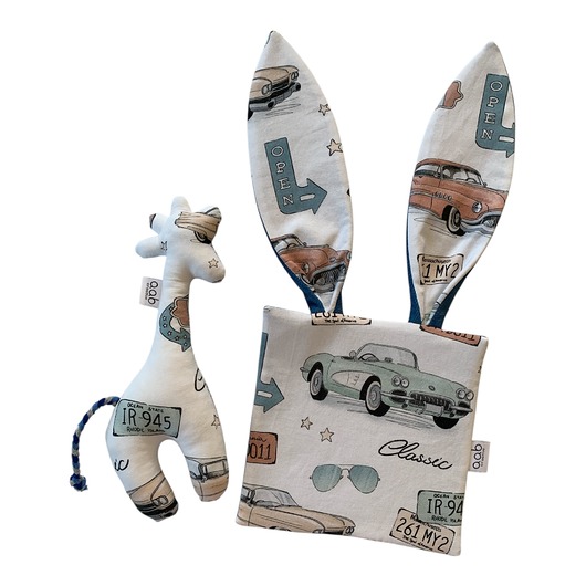 zabawki - inne Zestaw żyrafa i uszy Auto retro