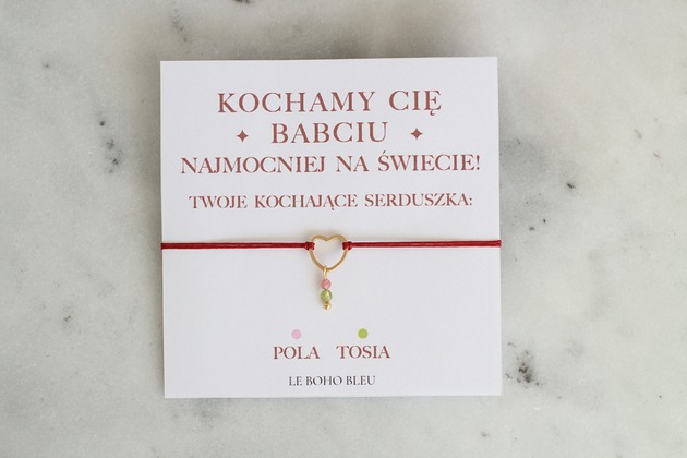 bransoletki na sznurku Dla Babci - Kamienie Urodzeniowe Wnucząt