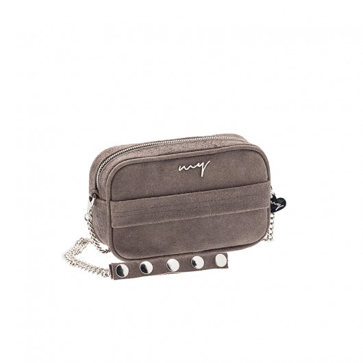 Torebka skórzana szara mini listonoszka MyBag