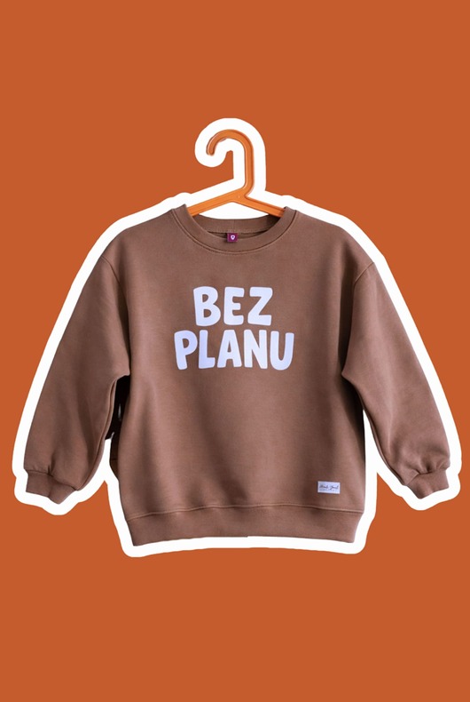 bluzy dla dziewczynki Bluza dziecięca BEZ PLANU - lawendowa