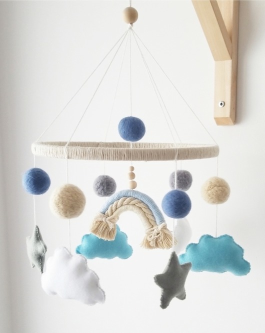 Karuzela Błękitna Tęcza Marmys Felt Studio