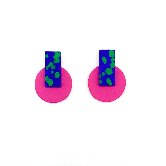 kolczyki drewniane Kolczyki Plamki