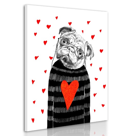 obrazy Obraz na płótnie Zakochany po uszy 60x80cm