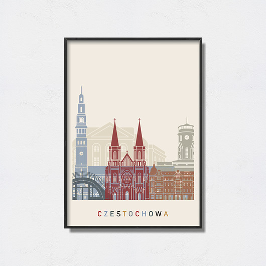 plakaty Częstochowa grafika minimalistyczna