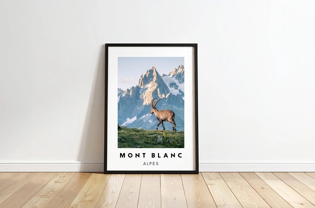 plakaty PLAKAT travel poster Mont Blanc zdjęcie personalizacja góra