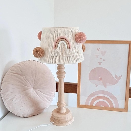 lampy do pokoju dziecka Makramowa lampka nocna do pokoju dziewczynki