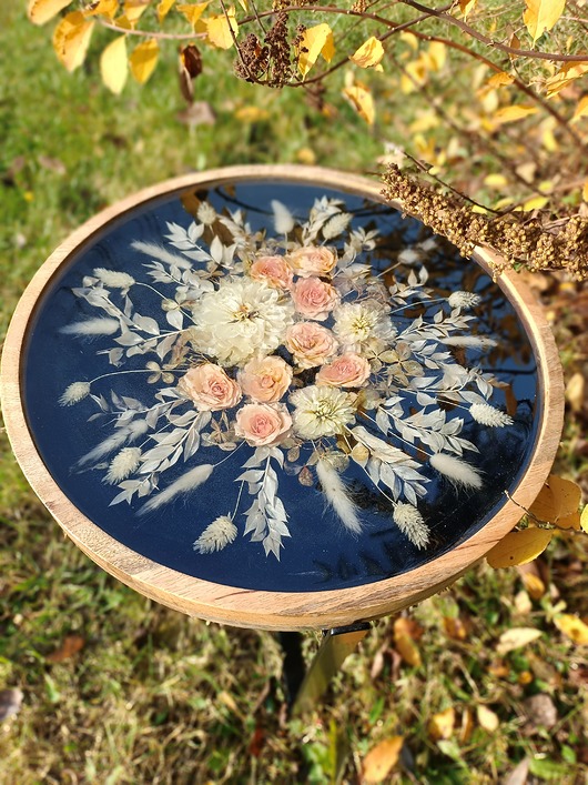 stoliki kawowe Stolik kawowy z hortensją