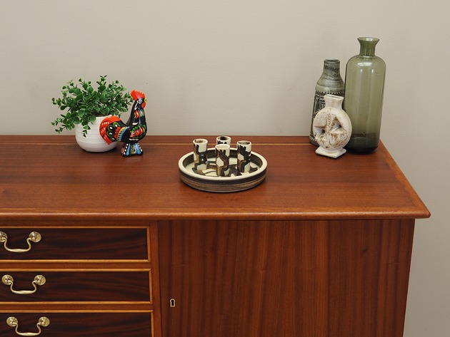 świeczniki i świece Świecznik ceramiczny, duński design, lata 70, produkcja: Dania