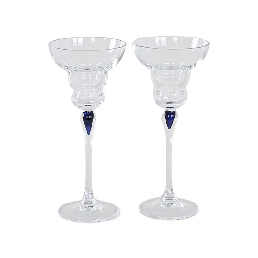 szklanki i kieliszki Para szklanych kieliszków, duński design, lata 70, produkcja: Dania