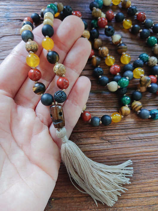 WANDERLUST naszyjnik // kości i kamienie NOMAD ACCESSORIES