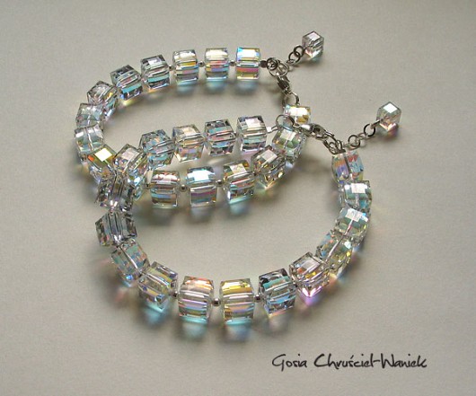 kryształ Swarovski-bransoletki z kostek na zamóienie Gosia Chruściel-Waniek