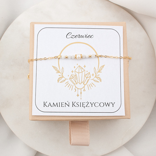 bransoletki złote Czerwiec - Bransoletka urodzeniowa z K. księżycowym