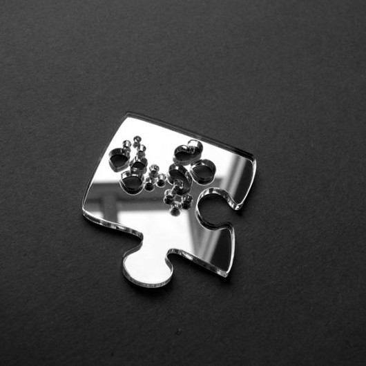 mirror puzzel... felt label