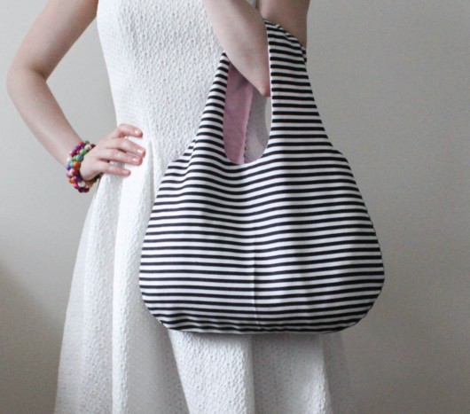 Eko torba na zakupy MINI B&W STRIPES longredthread