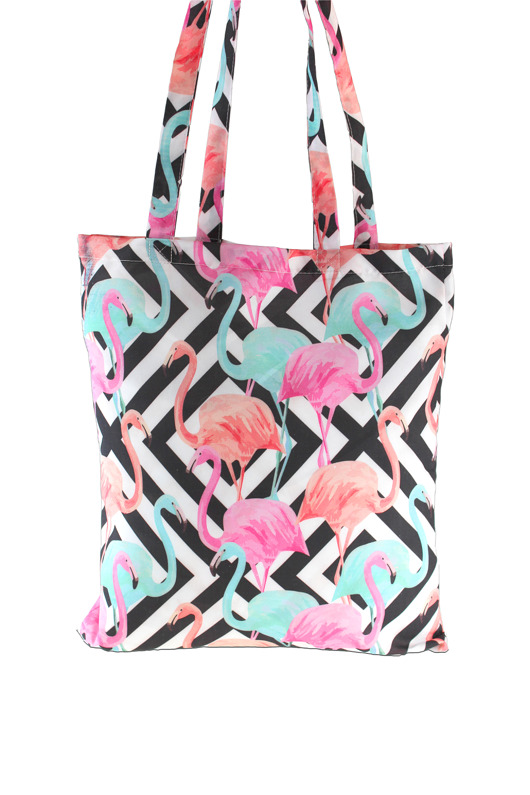 Torba bawełniana fullprint -flamingi + romby AllbagAllprints