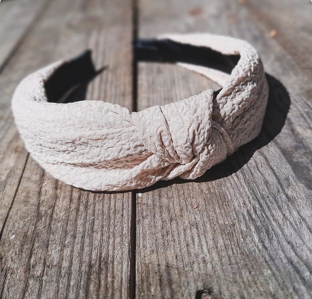 opaski do włosów Opaska z supełkiem nude