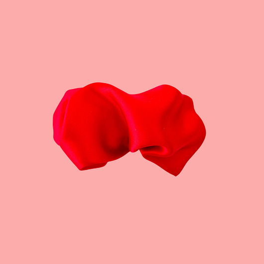 spinki i klamry do włosów Scrunchie spinka klamra jedwabna płomienna czerwień