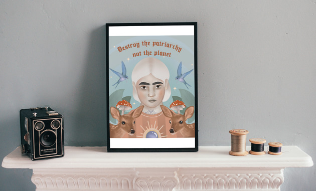 Print Destroy The Patriarchy Not The Planet Dziaria Antonina Ilustracje