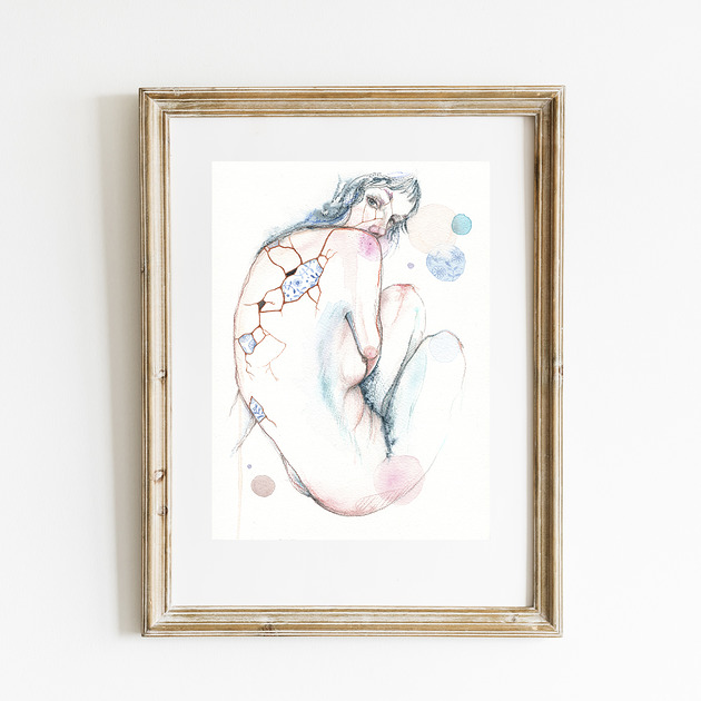 grafiki i ilustracje Kintsugi, 21x30 cm