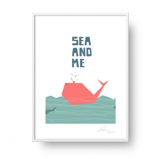 Plakat SEA AND ME Wieloryb Wiewiórka i Spółka