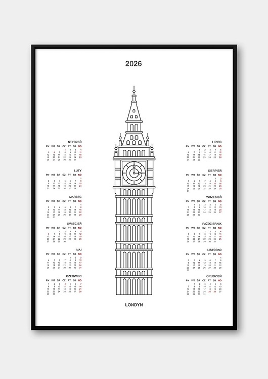 kalendarze i plannery Kalendarz Londyn 2026