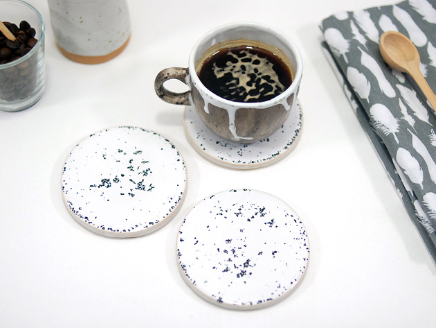 podkładki do kuchni Ceramiczne podkładki pod kubek - marmur