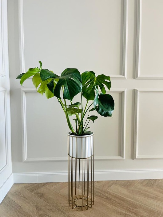 kwietniki Kwietnik metalowy stojący GOLD Design LOFT 56cm