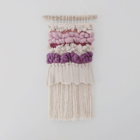 Makatka Makrama Róż wool and stick