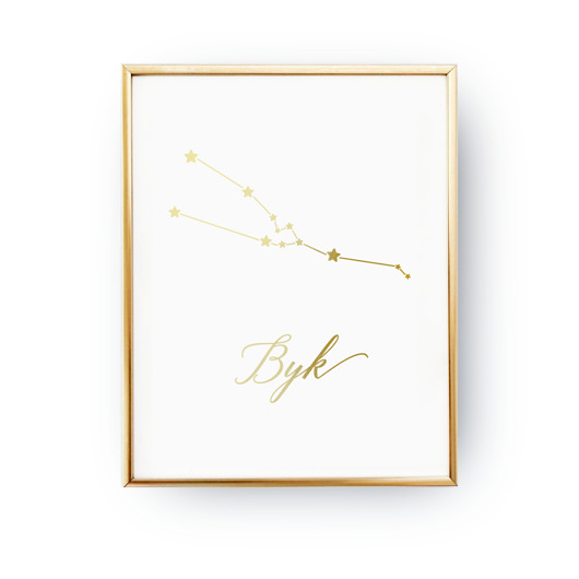 Plakat Byk znak zodiaku, Złoty Druk ZlotePlakaty