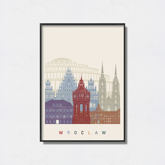 Wrocław grafika minimalistyczna Pas De LArt