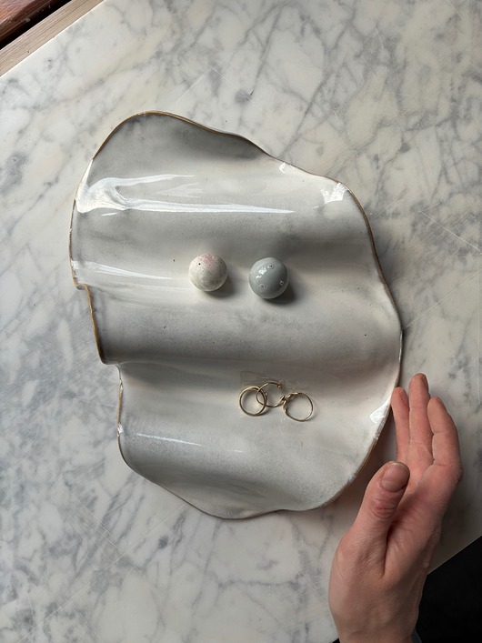 pojemniki na biżuterię Ceramiczna Rzeźba Fala na Biżuterię Waterfalls