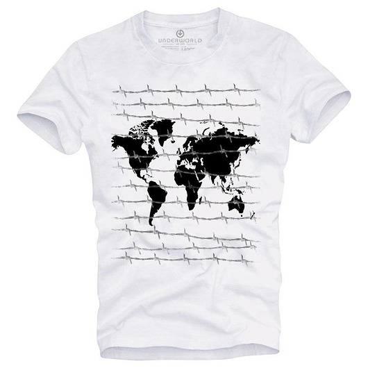 t-shirty męskie T-shirt męski UNDERWORLD World biały
