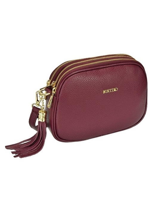 torby na ramię Torebka skórzana na ramię  - bordowa (6195)