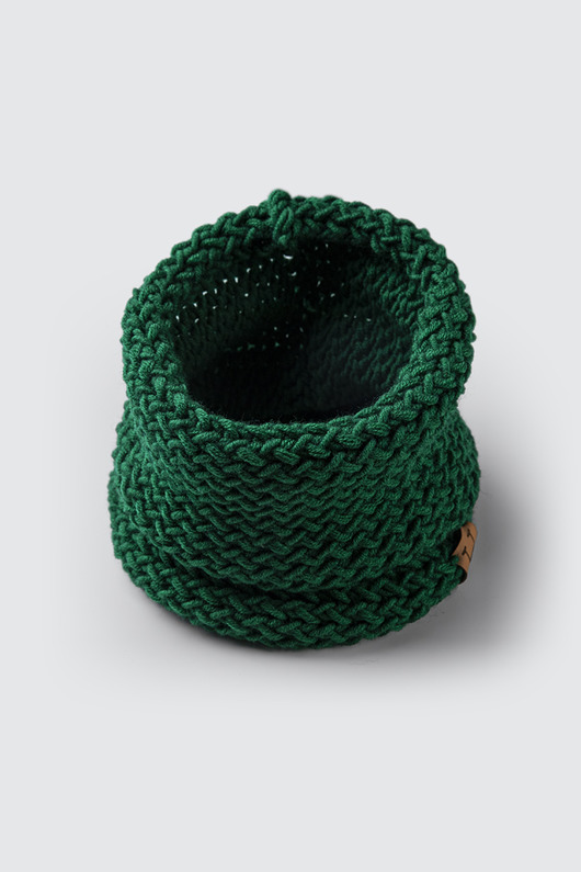 tuby i kominy Komin z wełny merynosa handmade ZIELONY