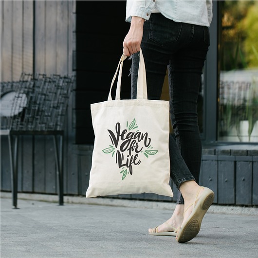 torby na zakupy Torba bawełniana "VEGAN FOR LIFE"