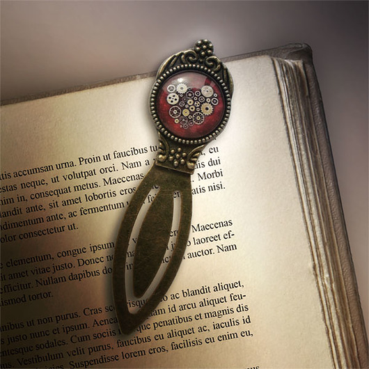 Zakładka do książki - Serce steampunk - metal yenoo