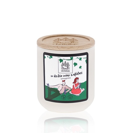 świece zapachowe W dzikie wino zaplątani M - średnia świeca rzepakowa