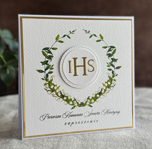 zaproszenia na komunię Zaproszenia na komunię, wzór 49D