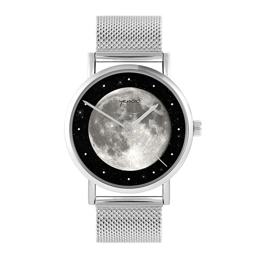 zegarki unisex Zegarek - Księżyc - bransoleta mesh