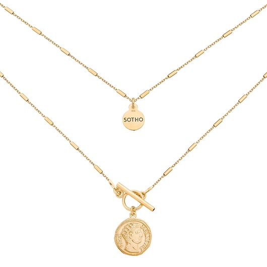 złote naszyjniki Złoty naszyjnik z monetą