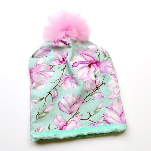 czapki dziecięce CIEPŁA CZAPKA BEANIE w MAGNOLIE