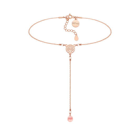 chokery Choker z rozetką z różowego złota